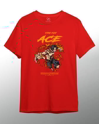 One Piece - Ace T-Shirt-Small / Red