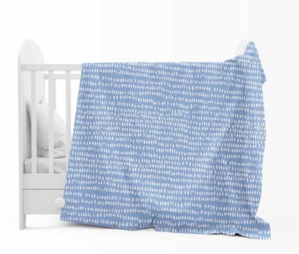 Blue Stripe Cozy and Comfy for 0-3 Years Baby Single Bed AC Blanket for Kids-Kids / Blue and White / GI1136