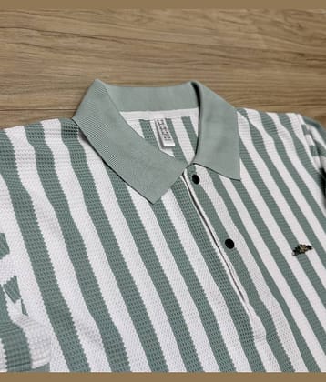 TOROLY Men Cotton Blend Regular Fit Colorblock T-Shirt ( Sky Blue )