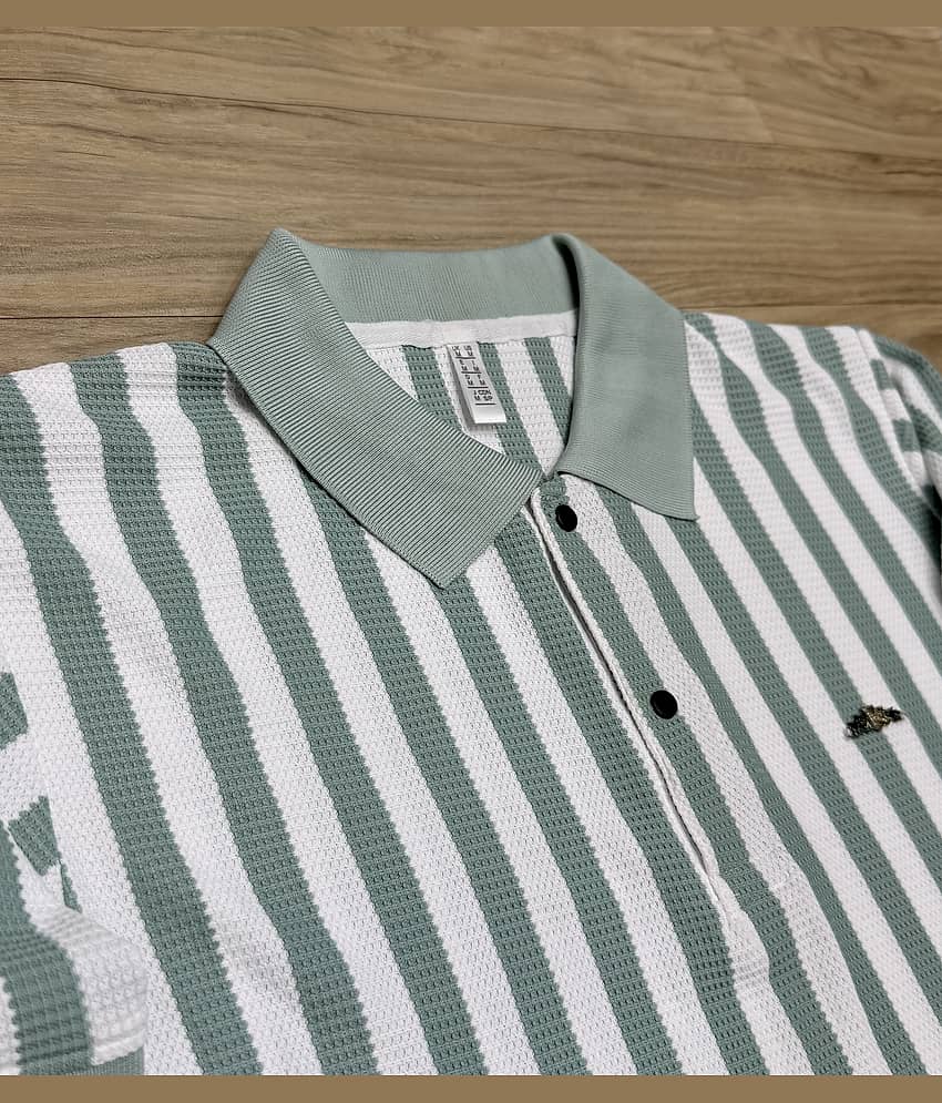 TOROLY Men Cotton Blend Regular Fit Colorblock T-Shirt ( Sky Blue )