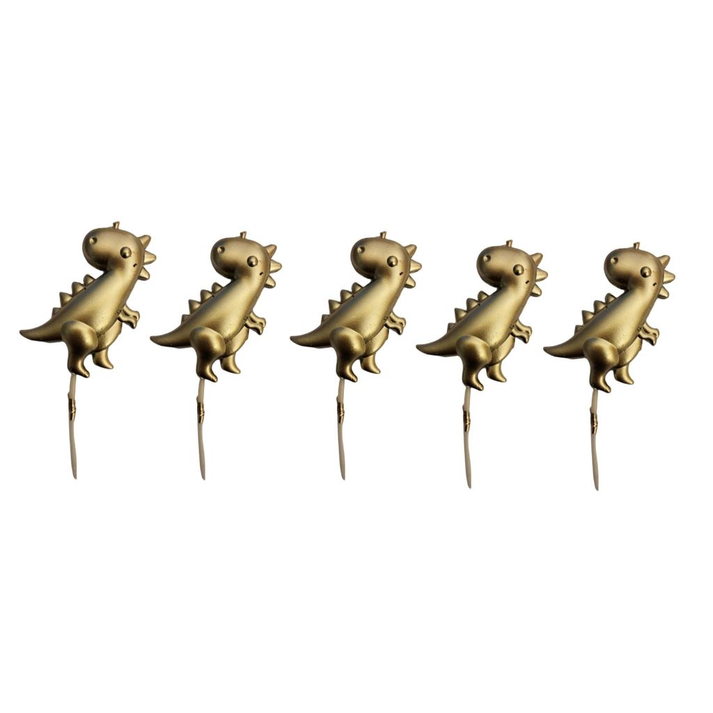 Golden Dinosaur Candles - 4PC - Party and Festive Needs | Buy online on ZillyBuy