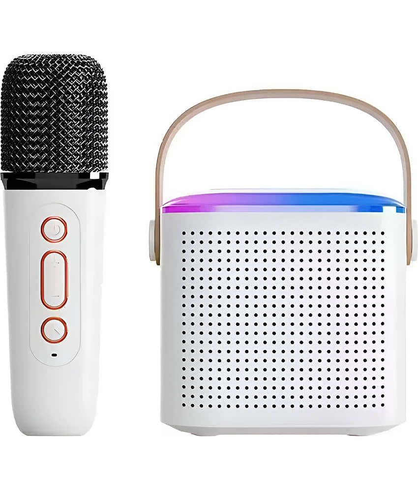 VEhop Karaoke BT Speaker 10 W Bluetooth Speaker Bluetooth V 5.3 with USB,SD card Slot,Aux,3D Bass Playback Time 10 hrs Assorted