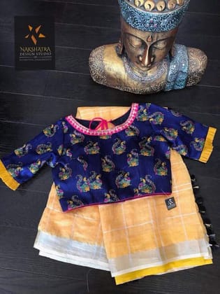 AWESOME LINEN COTTON PRINTED SAREE - 2078