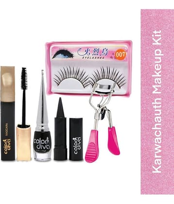 Adbeni Face Makeup Pallate With Eyelash & Curler Combo Set of 5 GC561