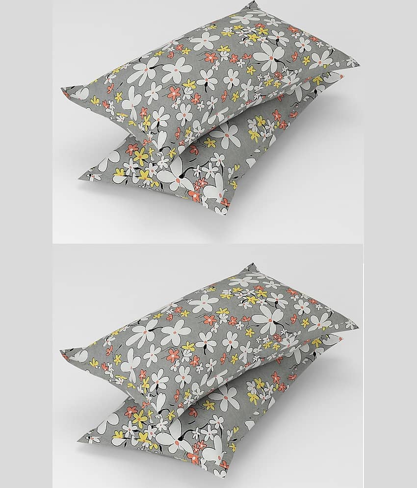 gharsaaz - Pack of 4 Poly Cotton Abstract Printed Standard Size Pillow Cover ( 68.58 cm(27) x 43.18 cm(17) ) - Multi-Colour