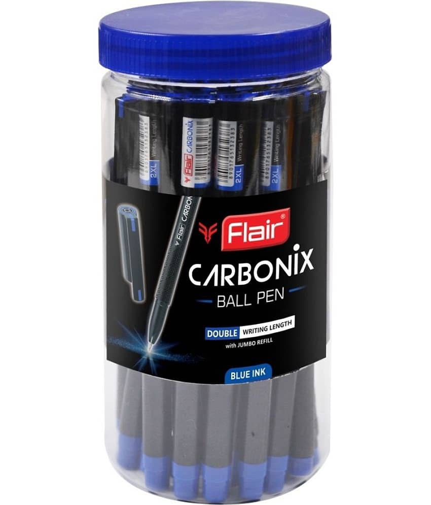 Flair Carbonix Blue Ball Pen Jar Set Of 25 Pens