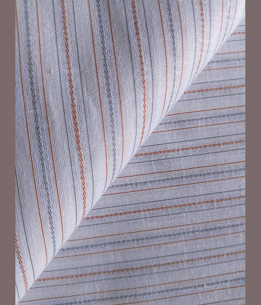 Makhanchor White Linen Men's Unstitched Shirt Piece ( Pack of 1 )