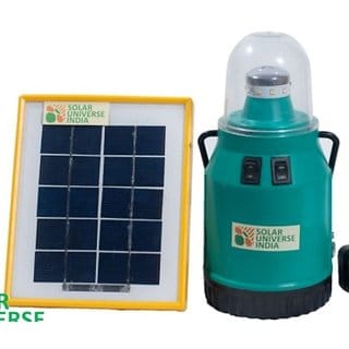 Solar UFO Type 360 Degrees LED Lantern with USB Mobile Charger, Inbuilt Lithium Battery  External Solar Panel