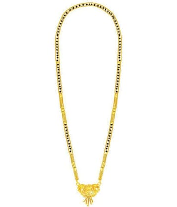 shankhraj gold plated long mangalsutra for women-10046