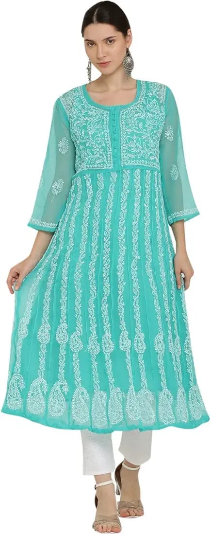 Yogdaar Chikankari Anarkali