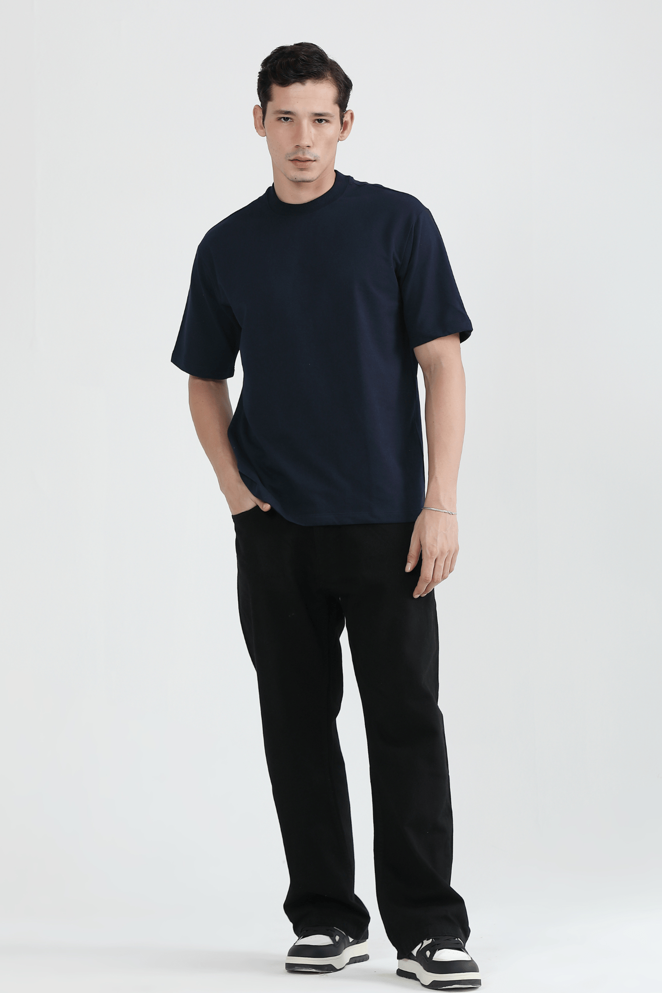 Navy- Oversized T-Shirt-XS