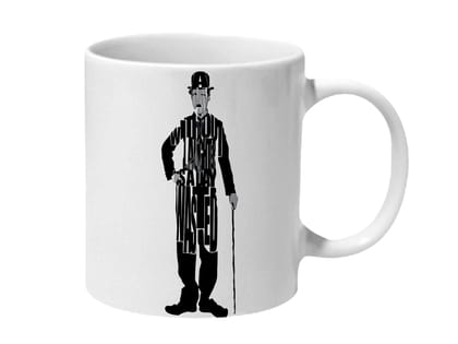 Multicolor Charlie Chaplin A Day Without Laughter Is A Day Wasted Ceramic Mug