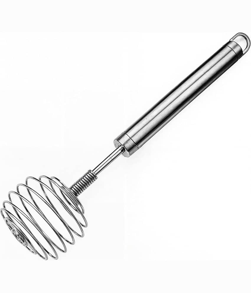 Stainless Steel Egg Whisk, Silver, Egg Whisking Tool Handheld Steel Wire Egg Whisk Hand Egg Mixer Eggbeater Whisking Blender Stirring Beater Milk Cream Frother Flour Stirrer for Family