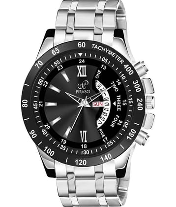 PIRASO Silver Stainless Steel Analog Men's Watch
