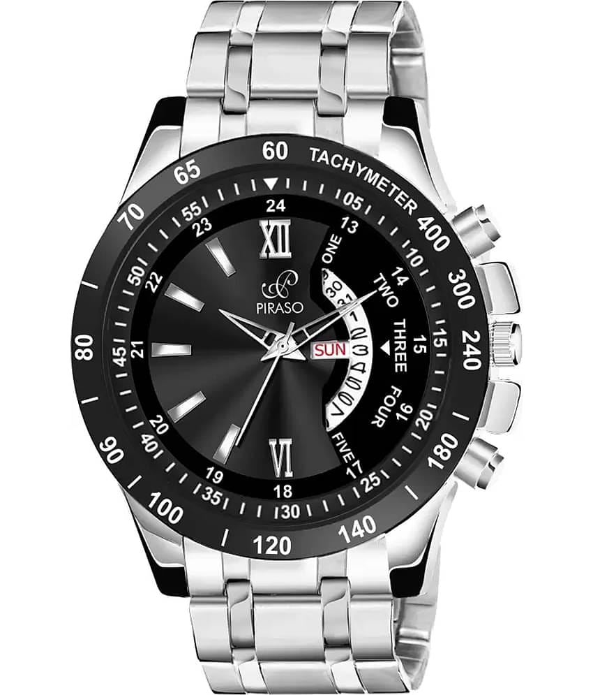 PIRASO Silver Stainless Steel Analog Men's Watch