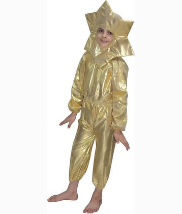 Kaku Fancy Dresses Nature Theme Sun Golden Costume - 3-4 Years, for Boys & Girls