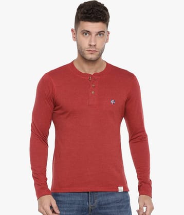 Force NXT - Red Cotton Regular Fit Men's T-Shirt ( Pack of 1 )