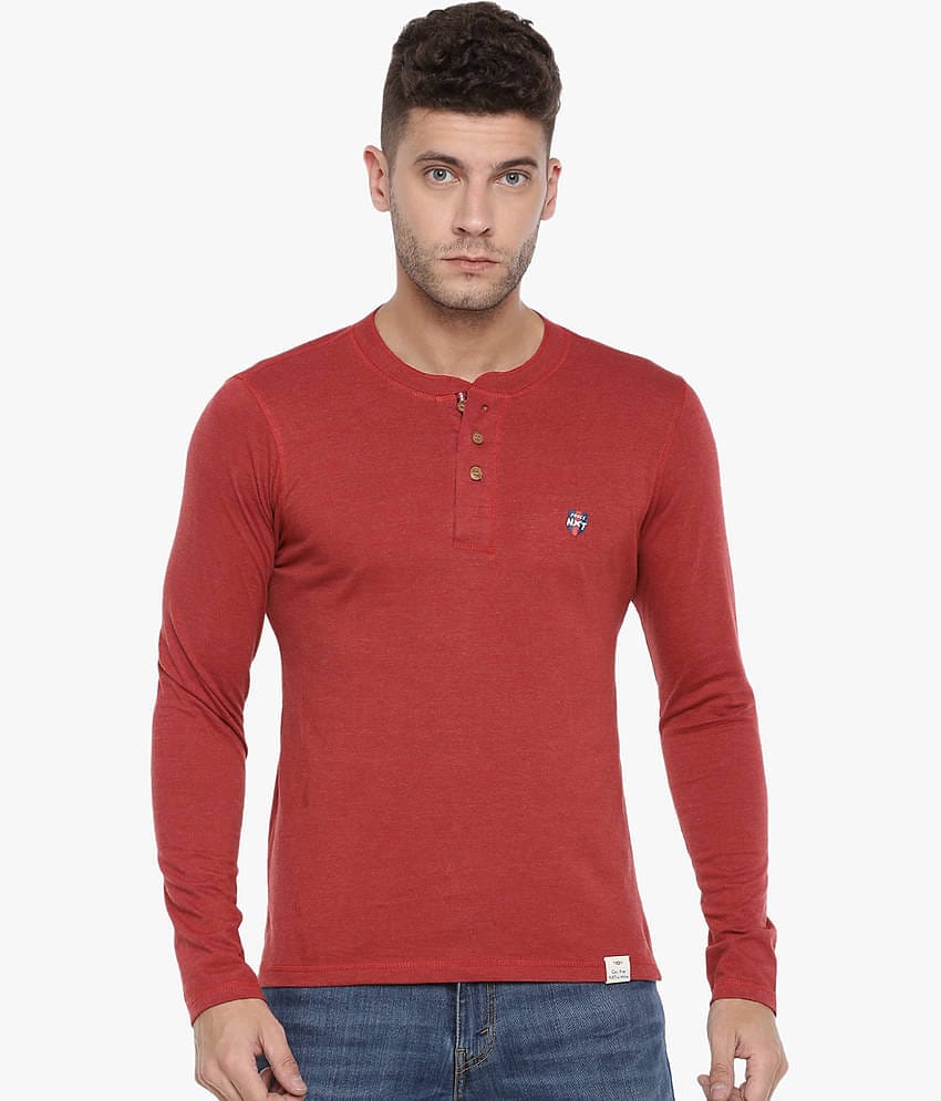 Force NXT - Red Cotton Regular Fit Men's T-Shirt ( Pack of 1 )