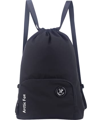 Arctic Fox 15 Litres Draw String Bags Black Backpack