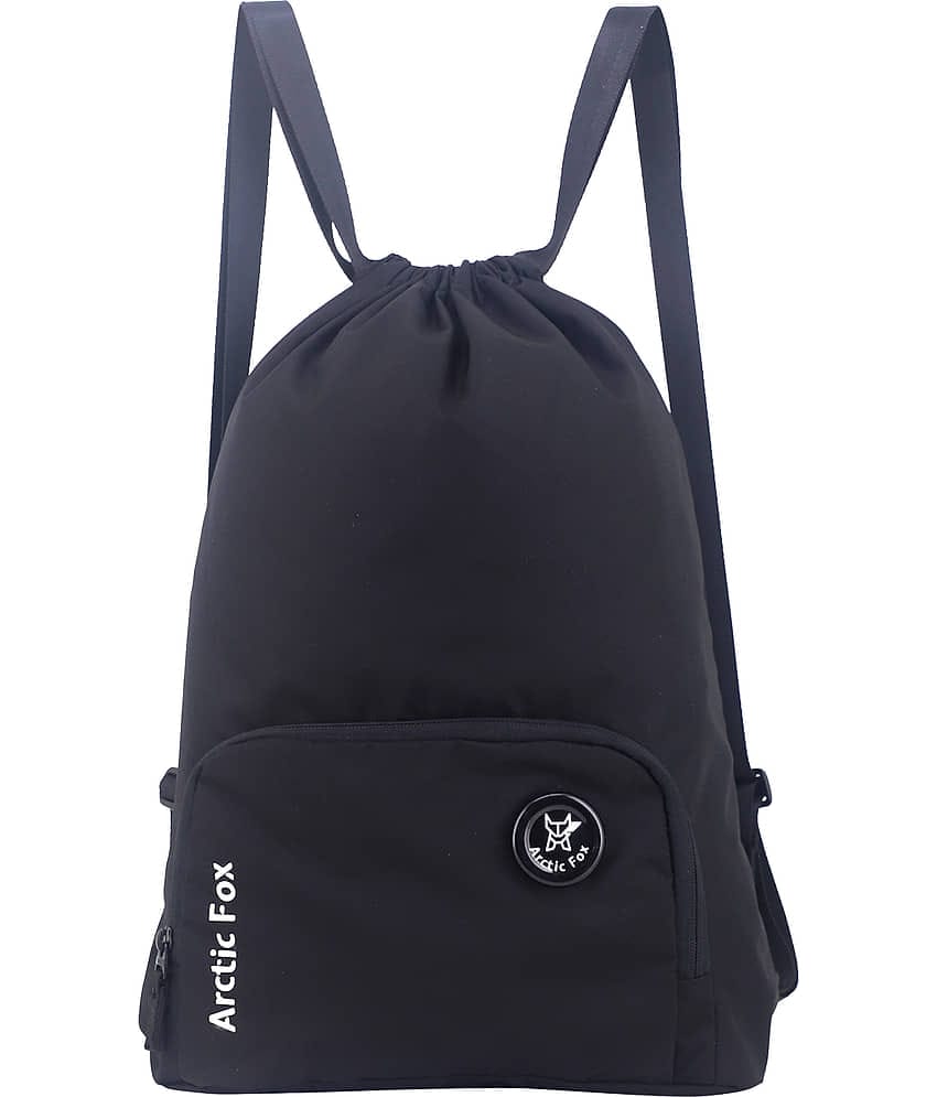 Arctic Fox 15 Litres Draw String Bags Black Backpack
