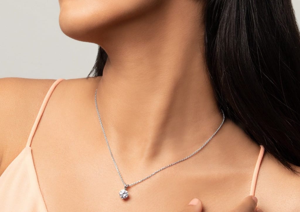 Classic Round Solitaire Necklace