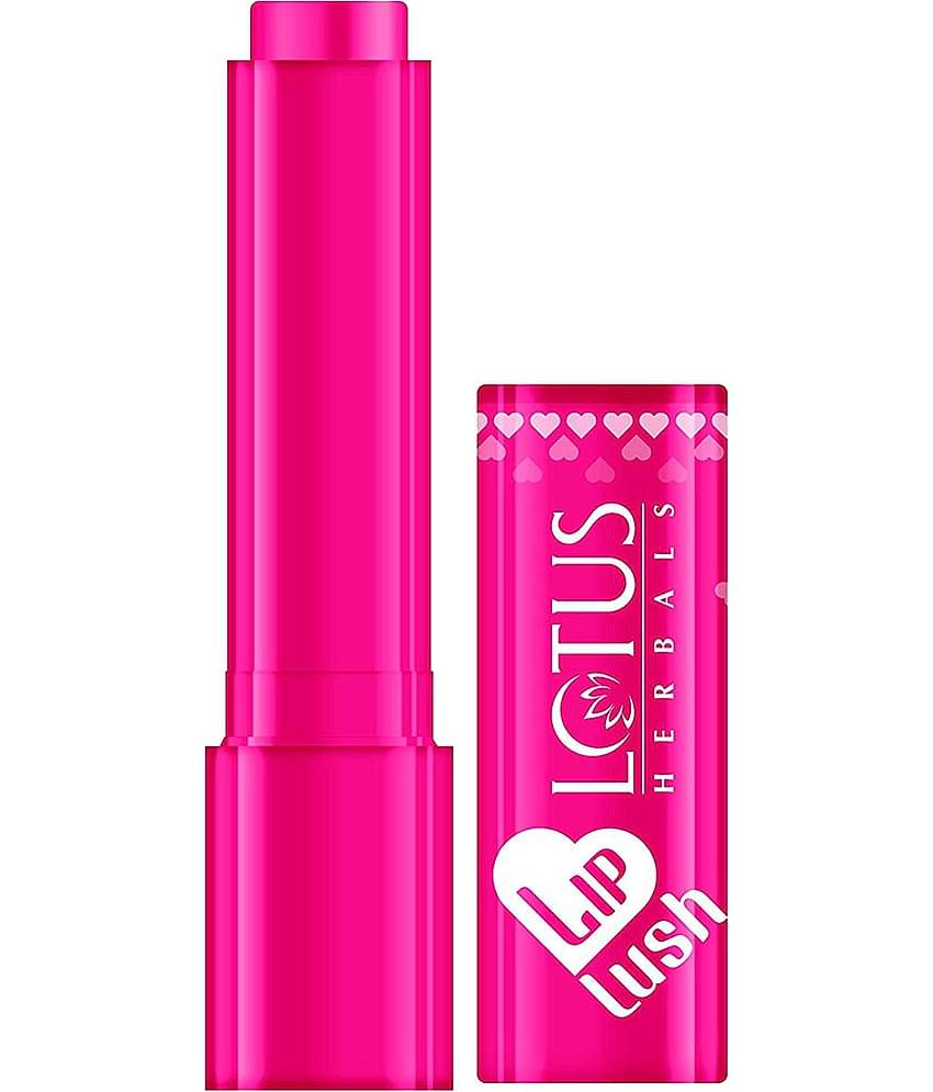 Lotus Herbals Lip Lush Tinted Lip Balm, Pinkguava Rush, Spf 20, 8H Moisturisation, 3.5g (Pack of 1)