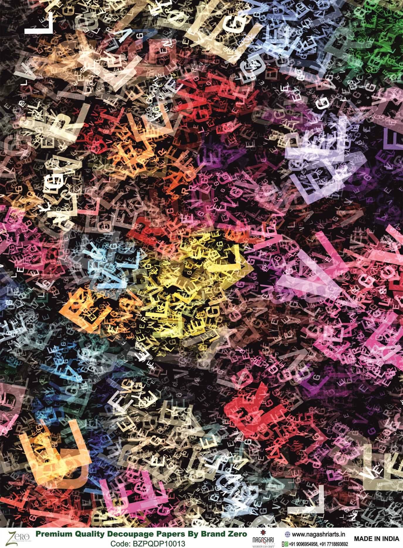 Brand Zero Premium Quality Decoupage Paper Pack of Two - Design Code: BZPQDP10013