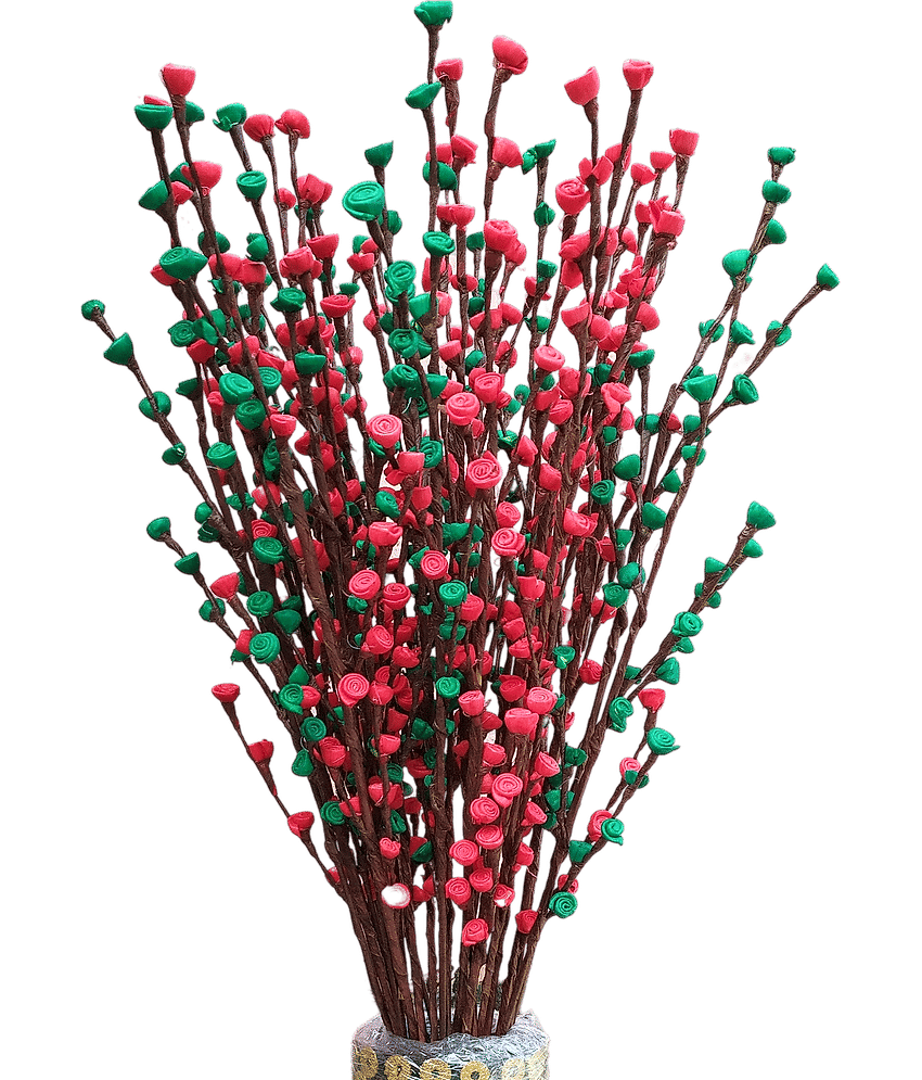 Fab n Style Rose Multicolour Artificial Flowers Bunch - Pack of 1