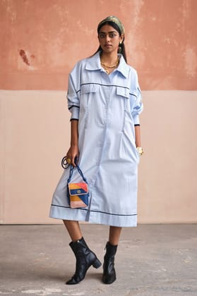 SOHO SHIRT DRESS- SUMMER SKY-XS