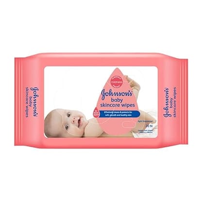 JOHNSONS BABY WIPES 20S