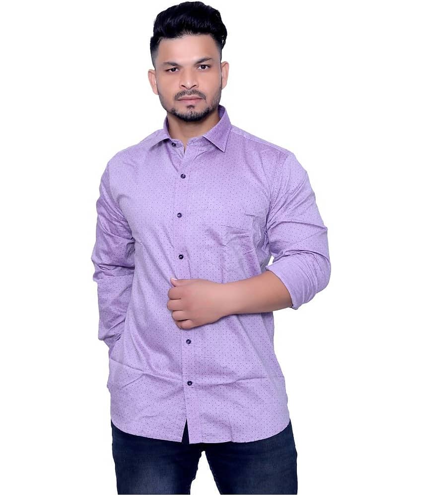 Aish N Ridh 100 Percent Cotton Regular Fit Solids Men's Casual Shirt - Purple ( Pack of 1 )