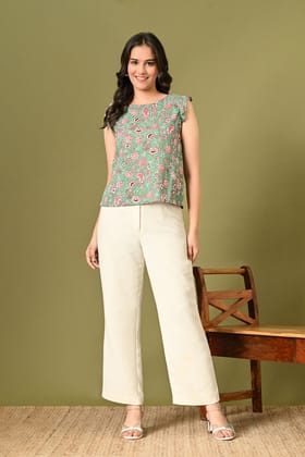 Pleasant Ruffle Top-XS