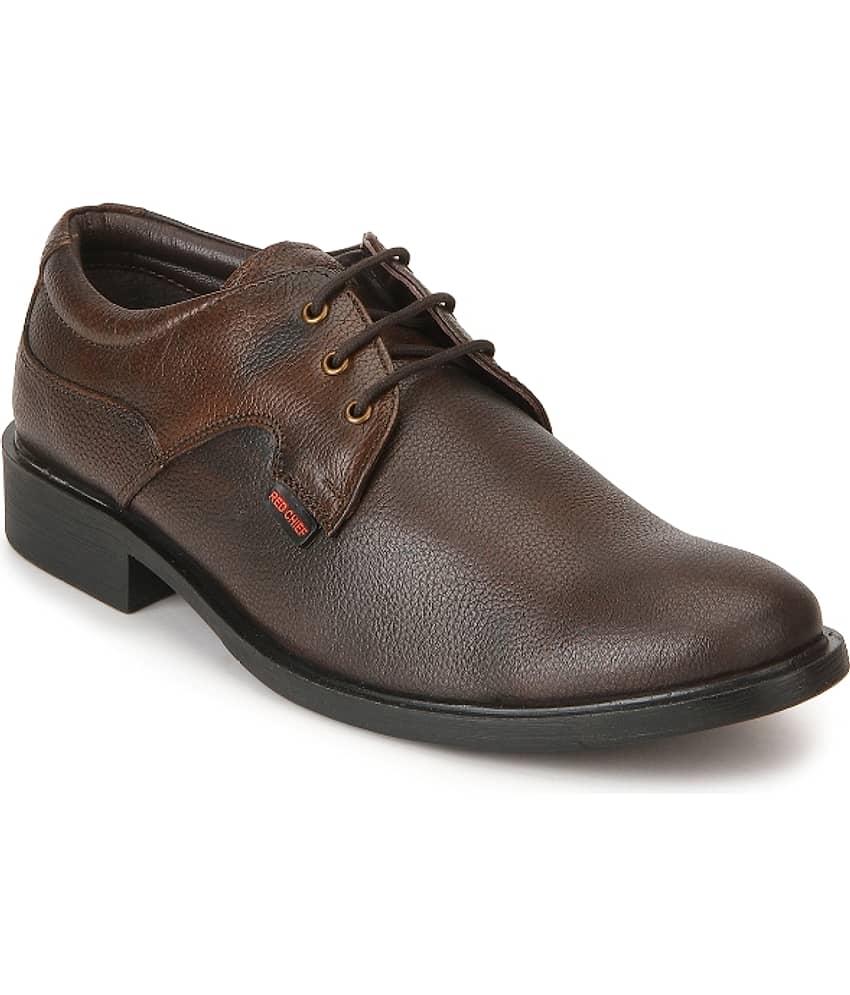 Red Chief BROWN Men's Derby Formal Shoes