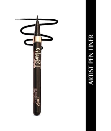 Glam21 Pen Eyeliner With Long Lasting Stay Smudge & Water Proof With Intence Black Shade 15gm Black