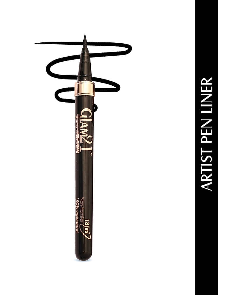Glam21 Pen Eyeliner With Long Lasting Stay Smudge & Water Proof With Intence Black Shade 15gm Black