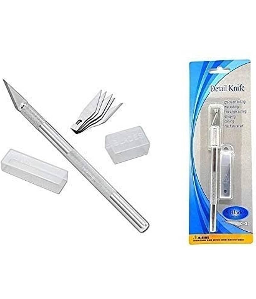 FREEDY Detail Pen Knife with 5 Interchangeable Sharp Blades for Carving/Mat Cutting &Paper Cutting