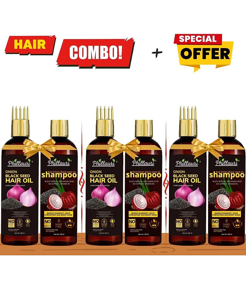 Phillauri - Anti Hair Fall Onion Oil 600 ml ( Pack of 3 )