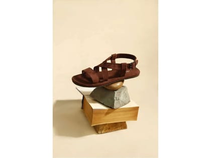 Paaduks Calor Brown Flat Sandals For Men - UK 6