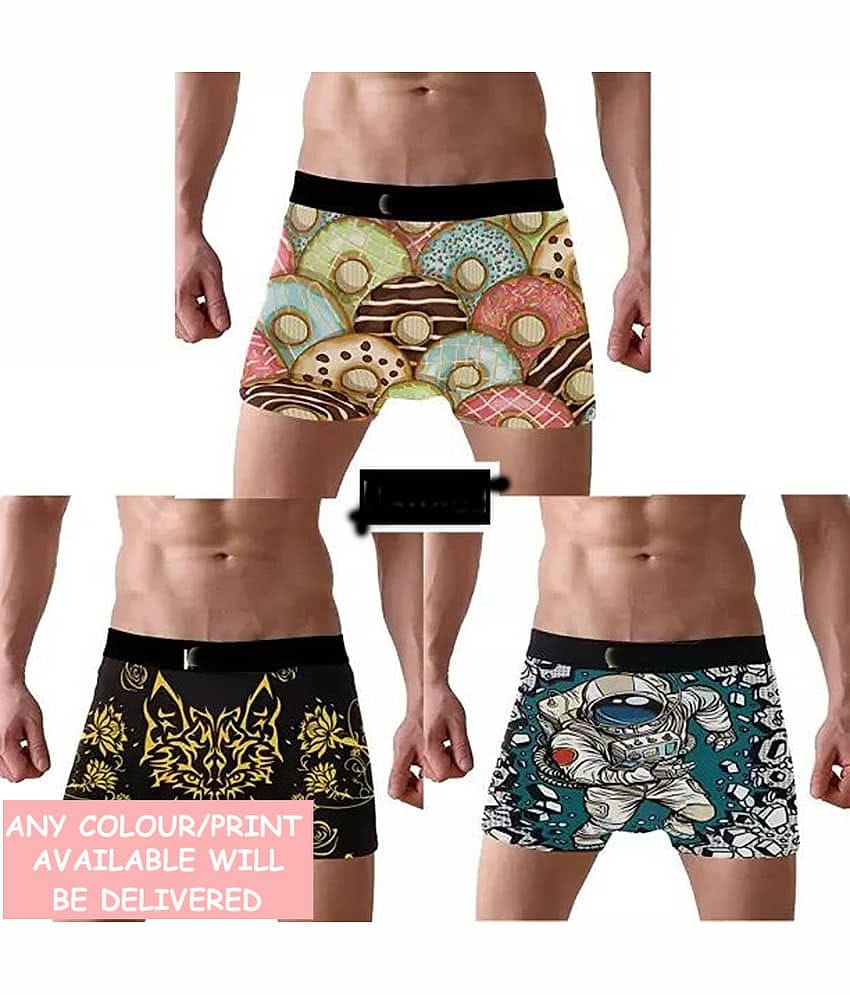 CAVENDRES Pack of 3 Nylon Trunks For Men's ( Multicolor1 )