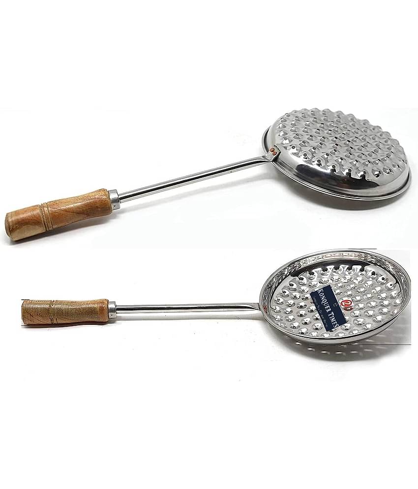 Konquer TimeS Silver Steel Strainer ( Pack of 1 )