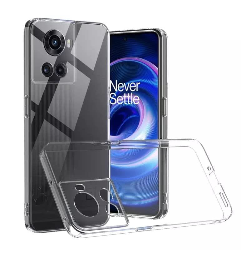 JGD PRODUCTS for OnePlus 10R Premium Transparent Hybrid Soft Slim Dust Proof Back Case Cover with Camera Protection JGD PRODUCTS for OnePlus 10R Premium Transparent Hybrid Soft Slim Dust Proof Back Case Cover with Camera Protection - Transparent