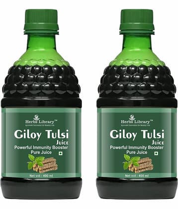 Herbs Library  Giloy Tulsi  Vegetable Juice 400 ml Pack of 2