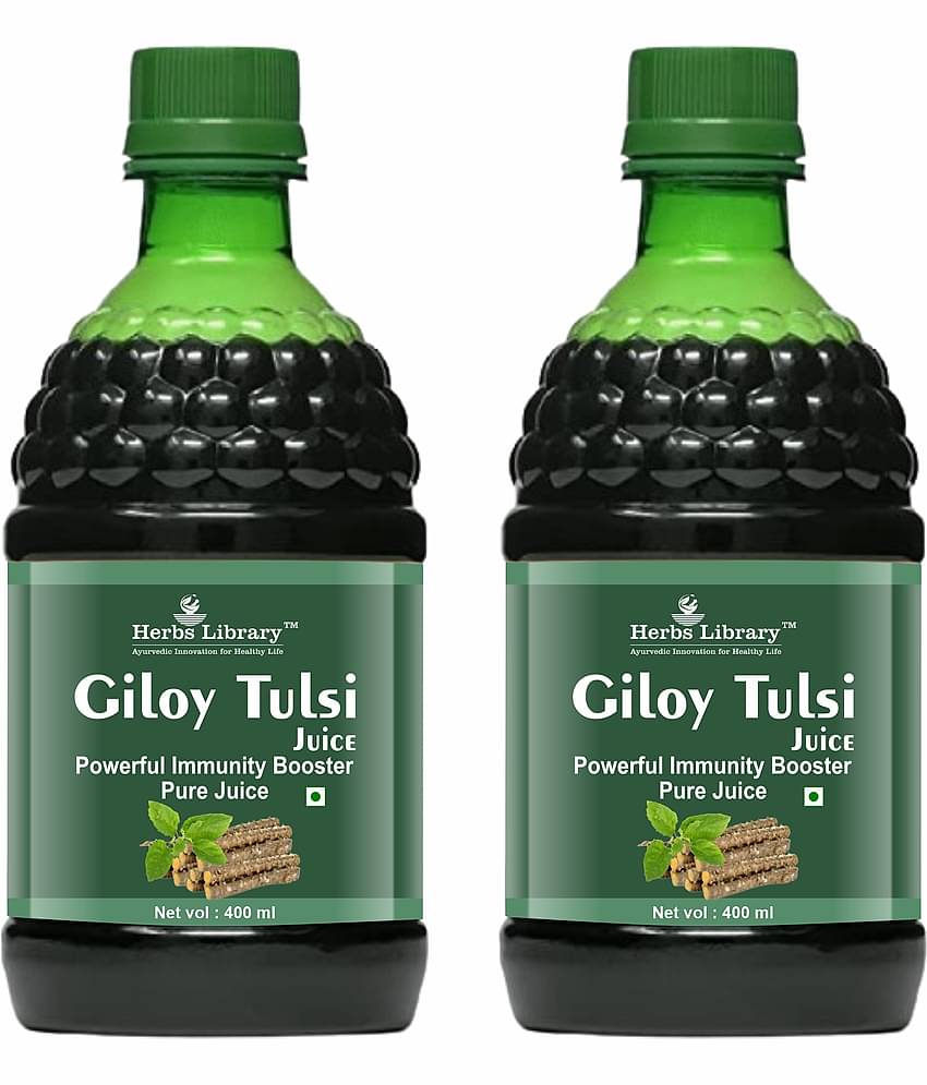Herbs Library  Giloy Tulsi  Vegetable Juice 400 ml Pack of 2