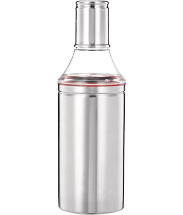 ATROCK 1000ml Oil Dispenser Steel Silver Oil Container ( Set of 1 )