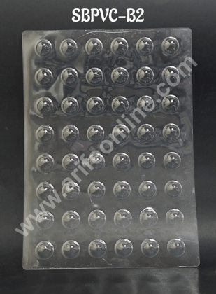 Clear Plastic PVC Half Sphere Chocolate Mould – 48 Cavity | Dome Shape Polycarbonate Mold (5 pc Pack) - CAKE DECOR™