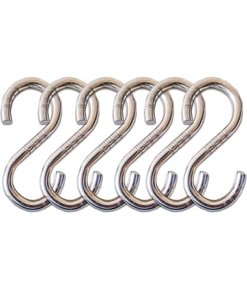 Laxmi Garden Zula Swing S Hook (Pack of 6) Set of 6 Stainless Steel Hooks