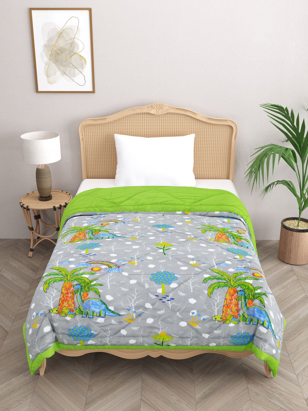 Kids Print Reversible Comforter - 60X90 Inches-Cartoon Characters / Single (60X 90 Inches)
