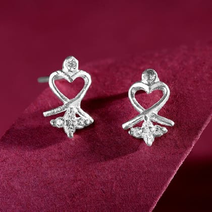 Silver Heart Earring-Earring
