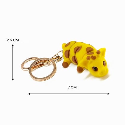 Vinglits Wild Beasts 3D Printed Keychains – Articulated Animal Toys, Pocket-Friendly Keyrings, Stress Relief Desk Toys for Kids & Adults, Collectible Accessories (Lambu - The Giraffe)