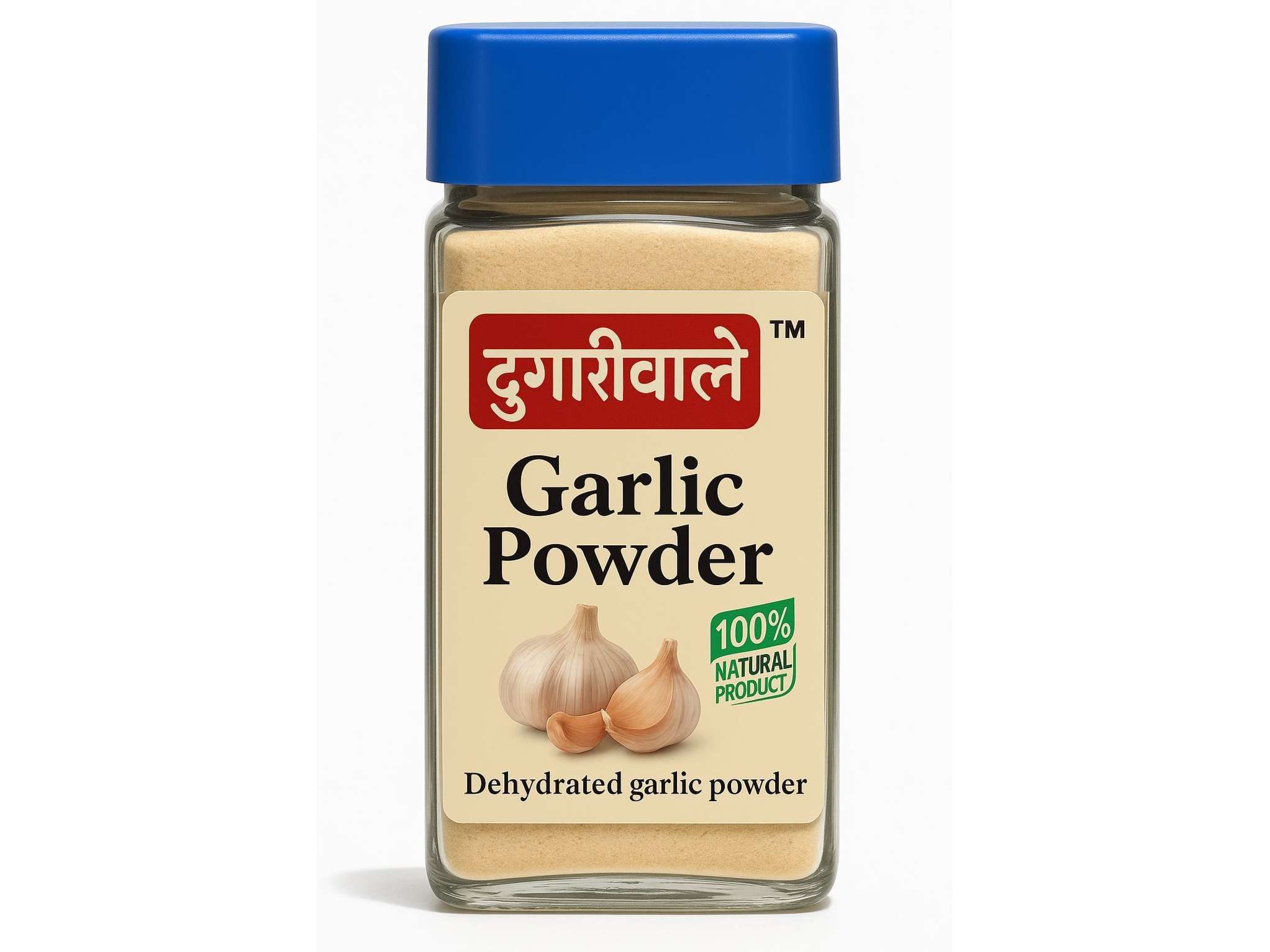 Dugariwale Dehydrated Garlic Powder, 100% Natural, No Preservatives, No Additives, Vegan, Gluten-Free, GMO-Free